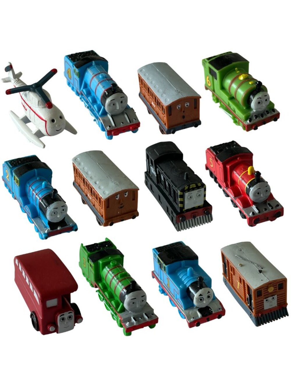 Thomas & Friends HAROLD Airplane Train Playset 12 Figure Cake Topper Toy Set